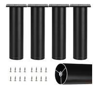 SZLXJMFL Pieds de Canapé Design, Lot de 4 Pieds Meuble Noir Pieds Table Basse Aluminum Alloy | Anodisé Patte Armoire Hauteur: 6-40cm Table De Nuit Réfrigérateur Casier Tiroirs Tabourets 25cm/9.8"