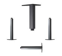 SZLXJMFL Pieds de Canapé en Métal, Lot de 4 Pieds pour Meuble Noir Pattes de Cabinet Réglable Pattes pour D'armoire Aluminum Alloy | Electroplacage Pied Armoire Hauteur Optionnelle: 6-30cm 10cm/4"