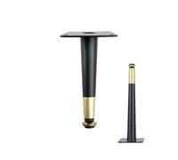 SZLXJMFL Pieds de Canapé Réglable, Lot de 4 Pieds pour Meuble Noir Or Pattes de Cabinet Fuselés Pattes pour D'armoire Fer | Anodisé Pied Armoire Hauteur Optionnelle: 10.5-72.5cm 25.5cm/10"