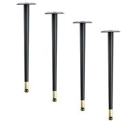 SZLXJMFL Pieds de Canapé Réglable, Lot de 4 Pieds pour Meuble Noir Or Pattes de Cabinet Fuselés Pattes pour D'armoire Fer | Anodisé Pied Armoire Hauteur Optionnelle: 10.5-72.5cm 60.5cm/23.8"