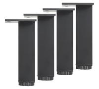 SZLXJMFL Pieds de Canapé Réglable, Lot de 4 Pieds pour Meuble Noir Pattes de Cabinet Carré Pattes pour D'armoire Aluminum Alloy | Anodisé Pied Armoire Hauteur Optionnelle: 6-40cm Pied Commode 18cm/7"