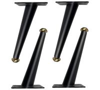 SZLXJMFL Pieds de Canapé Réglable, Lot de 4 Pieds pour Meuble Noir Pattes de Cabinet Fuselés Pattes pour D'armoire Fer | Anodisé Pied Armoire Hauteur Optionnelle: 10.5-72.5cm 25.5cm/10"