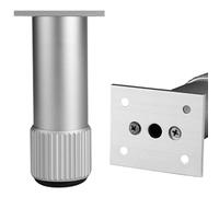 SZLXJMFL Pieds de Meuble 20 cm, 4 Pièces Pied pour Meuble Reglable Pied Table Basse Argent Aluminum Alloy | Surface Anodisé Pied Canapé Hauteur: 6-40cm Casier Tabourets Réfrigérateur 20cm/7.9"