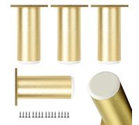 SZLXJMFL Pieds de Meuble 20 cm, 4 Pied Meuble Doré Pieds de suppDorét de lit réglable Aluminum Alloy | Anodisé Jambes Canapé Hauteur: 6-30cm Casier Tabourets Réfrigérateur 20cm/7.9"