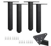 SZLXJMFL Pieds de Meuble 30 cm, 4 Pièces Pieds de Chaise Pied Meuble Cuisine Noir Pied de Lit Aluminum Alloy | Laqué Pattes Armoire Hauteur: 6-40cm Casier Tabourets Réfrigérateur 30cm/11.8"