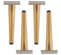SZLXJMFL Pieds de Meuble en Fuselés, Lot de 4 Pattes pour Table Or Pattes pour Canapé Rechange Pied de Chaise Acier Inoxydable | Finition en Peinte Pieds Armoire Hauteur: 10-20cm Bricolage 20cm/7.9"