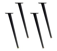 SZLXJMFL Pieds de Meuble Noir, Lot de 4 Pattes pour Table Réglable Pattes pour Canapé Fuselés Pied de Chaise Fer | Anodisé Pieds Armoire Hauteur Optionnelle: 10.5-72.5cm Pied Cabinet 55.5cm/21.9"