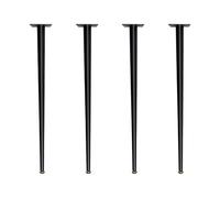 SZLXJMFL Pieds de Meuble Noir, Lot de 4 Pattes pour Table Réglable Pattes pour Canapé Fuselés Pied de Chaise Fer | Anodisé Pieds Armoire Hauteur Optionnelle: 10.5-72.5cm Pied Cabinet 72.5cm/28.5"