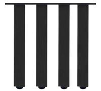 SZLXJMFL Pieds de Meuble Noir, Lot de 4 Réglable Pattes de Meuble Carré Aluminum Alloy | Finition en Anodisé Hauteur: 6-60cm Pieds de Canapé-60cm/23.6"