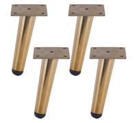 SZLXJMFL Pieds de Meuble Or, Lot de 4 Pattes pour Table Or Pattes pour Canapé Fuselés Pied de Chaise Acier Inoxydable | Finition en Peinte Pieds Armoire Hauteur: 10-20cm 12cm/4.7"