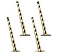 SZLXJMFL Pieds de Meuble Réglable, Lot de 4 Pattes pour Table Doré Pattes pour Canapé Fuselés Pied de Chaise Fer | Anodisé Pieds Armoire Hauteur Optionnelle: 10.5-72.5cm Patte Fauteuils 43.5cm/17.1"
