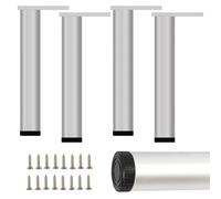 SZLXJMFL Pieds de Rechange pour Canapé, Lot de 4 Jambes en métal de Bricolage Pied Banc Aluminum Alloy | Anodisé Patte Armoire Hauteur: 6-40cm Fauteuils Wardrobe Bricolage Casier Tiroirs 40cm/15.7"