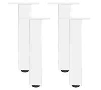 SZLXJMFL Pieds de Table 20cm, Lot de 4 Réglable Pattes de Meuble Blanc Aluminum Alloy | Finition en Anodisé Hauteur: 6-60cm Pieds de Canapé-20cm/7.9"