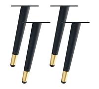 SZLXJMFL Pieds de Table Basse Inclinés Noir Doré Pieds de Meuble Metall,Fer | Finition Galvanoplastie | Hauteur:10-55cm Socles Pieds de Meubles Pied Table Console Vis Inclus,Lot de 4 (35cm,Inclinés)