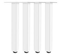 SZLXJMFL Pieds de Table Blanc, Lot de 4 Réglable Pattes de Meuble Carré Aluminum Alloy | Finition en Anodisé Hauteur: 6-60cm Pieds de Canapé-37cm/14.6"
