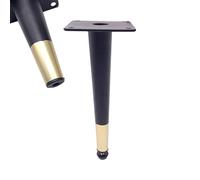 SZLXJMFL Pieds de Table Carre, Lot de 4 Pattes pour Placard Noir Or Pattes pour Meuble Réglable Pieds de Fauteuils Fer | Anodisé Pied Cuisine Hauteur Optionnelle: 12-40cm 20cm/7.9"