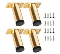 SZLXJMFL Pieds de Table Metal, 4 Pièces Pied Meuble reglable Pied canapé Doré Aluminum Alloy | Anodisé Pattes Chaise Hauteur: 6-50cm Tables à Manger Commodes Casier Bricolage 6cm/2.4"