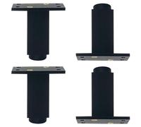 SZLXJMFL Pieds de Table reglable, 4 Pièces Pieds de Table Metal Noir Pieds pour Armoire Aluminum Alloy | Anodisé Pattes Chaise Hauteur: 6-40cm Tables à Manger Commodes Casier Bricolage 8cm/3.1"