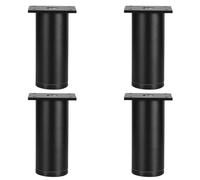 SZLXJMFL Pieds Meuble Cuisine, 4 Pièces Pieds de Meuble Reglable Pied Table Basse Metal Noir Pied Canapé Aluminum Alloy | Anodisé Pattes Armoire Hauteur: 6-40cm Casier Tabourets Réfrigérateur 10cm/4"