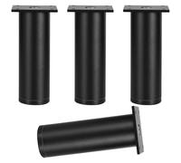 SZLXJMFL Pieds Meuble Cuisine, 4 Pièces Pieds de Meuble Reglable Pied Table Basse Metal Noir Pied Canapé Aluminum Alloy | Anodisé Pattes Armoire Hauteur: 6-40cm Casier Tabourets Réfrigérateur 15cm/6"