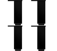 SZLXJMFL Pieds Meuble Cuisine, 4 Pièces Pieds de Meuble Reglable Pied Table Basse Metal Noir Pied Canapé Aluminum Alloy | Anodisé Pattes Armoire Hauteur: 6-40cm Casier Tabourets Réfrigérateur 15cm/6"