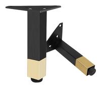 SZLXJMFL Pieds pour Canapé Réglables en Hauteur, Lot de 4 Réglable Pattes de Meuble Carré Aluminum Alloy | Finition en Anodisé Hauteur: 6-60cm Pieds de Canapé-23cm/9.1"