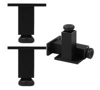 SZLXJMFL Pieds pour Meuble 15cm, Lot de 4 Réglable Pattes de Meuble Noir Aluminum Alloy | Finition en Anodisé Hauteur: 6-40cm Pattes pour Armoire Pieds de Canapé 15cm/6"