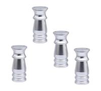 SZLXJMFL Pieds Table Metal, Lot de 4 Pattes pour Placard Argent Pattes pour Meuble Réglable Pieds de Fauteuils Aluminum Alloy | Anodisé Pied Cuisine Hauteur Optionnelle: 8-15cm Pied Cabinet 10cm/4"