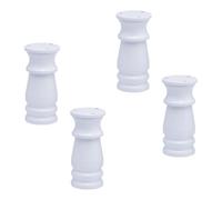 SZLXJMFL Pieds Table Metal, Lot de 4 Pattes pour Placard Blanc Pattes pour Meuble Réglable Pieds de Fauteuils Aluminum Alloy | Anodisé Pied Cuisine Hauteur Optionnelle: 8-15cm Pied Cabinet 10cm/4"