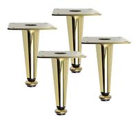 SZLXJMFL Pieds Table Metal, Lot de 4 Pattes pour Placard Doré Pattes pour Meuble Réglable Pieds de Fauteuils Fer | Anodisé Pied Cuisine Hauteur Optionnelle: 10.5-72.5cm 15.5cm/6.1"