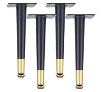 SZLXJMFL Pieds Table Metal, Lot de 4 Pattes pour Placard Noir Or Pattes pour Meuble Réglable Pieds de Fauteuils Acier Laminé à Froid | Electroplacage Pied Cuisine Hauteur: 10.5-72.5cm 55.5cm/21.9"