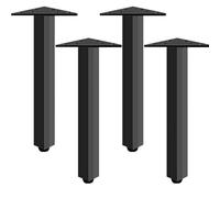 SZLXJMFL Pieds Table Metal, Lot de 4 Pattes pour Placard Noir Pattes pour Meuble Réglable Pieds de Fauteuils Aluminum Alloy | Anodisé Pied Cuisine Hauteur Optionnelle: 10-25cm Pied Cabinet 20cm/7.9"