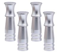 SZLXJMFL Pieds Table Réglable, Lot de 4 Pattes pour Placard Argent Pattes pour Meuble Rond Pieds de Fauteuils Aluminum Alloy | Anodisé Pied Cuisine Hauteur Optionnelle: 8-15cm Pied Cabinet 15cm/6"