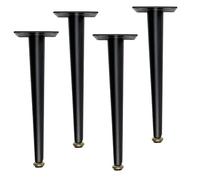 SZLXJMFL Pieds Table Réglable, Lot de 4 Pattes pour Placard Noir Pattes pour Meuble Fuselés Pieds de Fauteuils Fer | Anodisé Pied Cuisine Hauteur Optionnelle: 10.5-72.5cm 60.5cm/23.8"