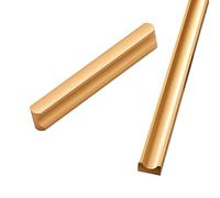 SZLXJMFL Poignée Armoire Moderne Entraxe 160mm,2 Poignées de Cuisine Or Solide Aluminium | Finition en Anodisé Poignées en I Longueur totale: 80-1200 mm Poignée Tiroir 160mm/6.3in