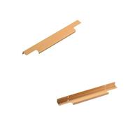 SZLXJMFL Poignée d'Armoire Or, Lot de 2 Poignée Cuisine Alliage d'Aluminium | Anodisé, Poignées de Meuble Entraxe: 128-800mm Poignées Placard Poignee Porte Poignee Tiroir Invisible 160mm/6.3in