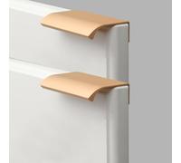 SZLXJMFL Poignée d'Armoire Or, Lot de 2 Poignée Cuisine Invisible Alliage d'Aluminium | Anodisé, Poignées de Meuble Entraxe: 64-1024mm Poignées Placard Poignee Porte Poignee Tiroir 96mm/3.8in