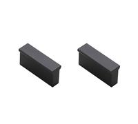 SZLXJMFL Poignee de Meuble Cuisine Noir, 2 Pièces Poignée de Meuble en Alliage d'Aluminium | Finition en Anodisé, Poignée d’Armoire Entraxe: 64-1460mm Poignée de Placard Tiroir Noire 32mm/1.3in