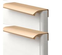 SZLXJMFL Poignée de Meuble Doré, Lot de 2 Poignée Cuisine Invisible Alliage d'Aluminium | Anodisé, Poignées d'Armoire Entraxe: 64-1024mm Poignées Placard Poignee Porte Poignee Tiroir Or 440mm/17.3in