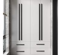 SZLXJMFL Poignée de Placard Noir,2 pièces Bouton de Tiroir Solide Aluminium | Surface Pulvérisée Poignées en I Longueur totale: 114-800 mm Poignee de Poignee de Meuble Cuisine 576mm/22.7in