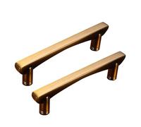 SZLXJMFL Poignée Meuble Cuisine Bronze,Meuble Cuisine Poignée Meuble en Alliage de Zinc | Finition en Anodisé,Entraxe:96-128mm, 2 Unités Poignées de Tiroir Bronze,Avec Vis-96mm/3.8in