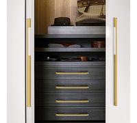 SZLXJMFL Poignée pour Cuisines Moderne,Poignee de Meuble Solide Aluminium | Finition en Anodisé Poignées en Arc Longueur: 110-1000 mm 2 pièces Poignée Armoire Or 560mm/22in