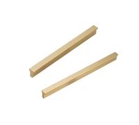 SZLXJMFL Poignées de Meuble Cuisine Or, Poignées pour Placards Solide laiton | Laiton Brossé, Longueur: 50-1000 mm Poignéee Incurvé, 2 Pièces Poignée Meuble Avec Vis Doré-600mm/23.6in