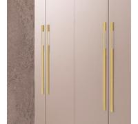 SZLXJMFL Poignées de Meuble de Cuisine Or,Poignée Armoire Solide Aluminium | Finition en Anodisé Poignées en Arc Longueur: 110-1000 mm 2 pièces Poignee de Meuble 768mm/30.2in