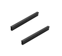 SZLXJMFL Poignées de Meuble Moderne Noir, Solide Aluminium | Finition en Anodisé, Distance de trou: 96-960 mm Bouton pour Meuble en T 2 pièces Poignée d’Armoire Noire