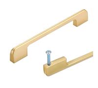 SZLXJMFL Poignées Meuble Moderne Entraxe 224mm,Boutons d'Armoire Solide Aluminium | Finition en Anodisé Poignées en Arc Distance de trou: 96-960 mm 2 Pièces Poignet Tiroir Or 224mm/8.8in