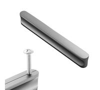 SZLXJMFL Poignées pour Placards Moderne 96mm,2 pièces Poignée Meuble Gris Solide Aluminium | Finition en Anodisé Poignées en I Longueur totale: 115-1000 mm Poignée de Tiroir 96mm/3.8in