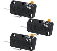 SZM-V16-FD-63 Lot de 3 interrupteurs de porte pour micro-ondes | Compatible avec certains micro-ondes Samsung, GE, LG et Maytag ; vérifier le modèle, 2 broches sans disposition et classement