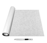 SZMMG Feutrine Gris Clair Autocollante, 40x200cm Rouleau Feutrine Adhesive,Tissu Feutre Epaisse 2mm,Feutrine autocollante pour Doublure de Boîte, Cadre Photo, Pied de Chaise, DIY, Halloween