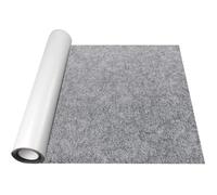 SZMMG Feutrine Gris Foncé Autocollante, 20x200cm Rouleau Feutrine Adhesive,Tissu Feutre Epaisse 2mm,Feutrine autocollante pour Doublure de Boîte, Cadre Photo, Pied de Chaise, DIY, Halloween